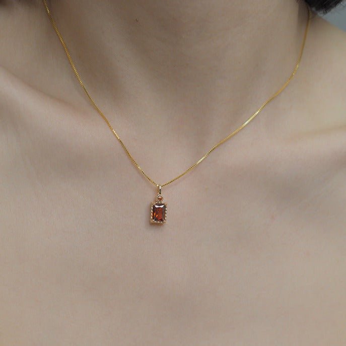 Rubinkette (massives Silber)