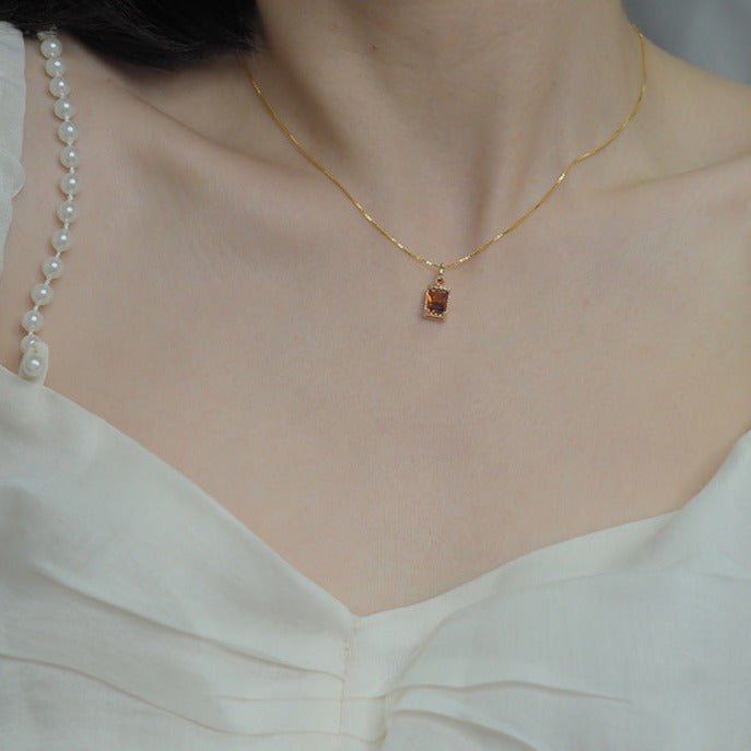 Rubinkette (massives Silber)