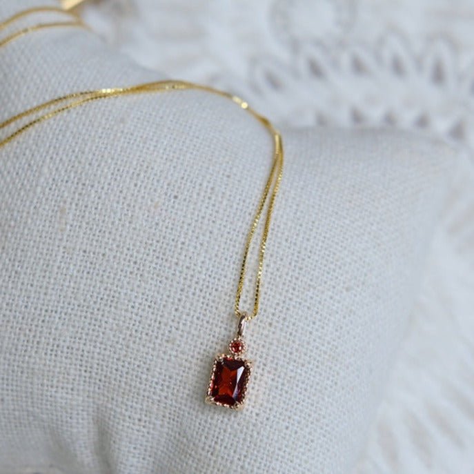 Rubinkette (massives Silber)