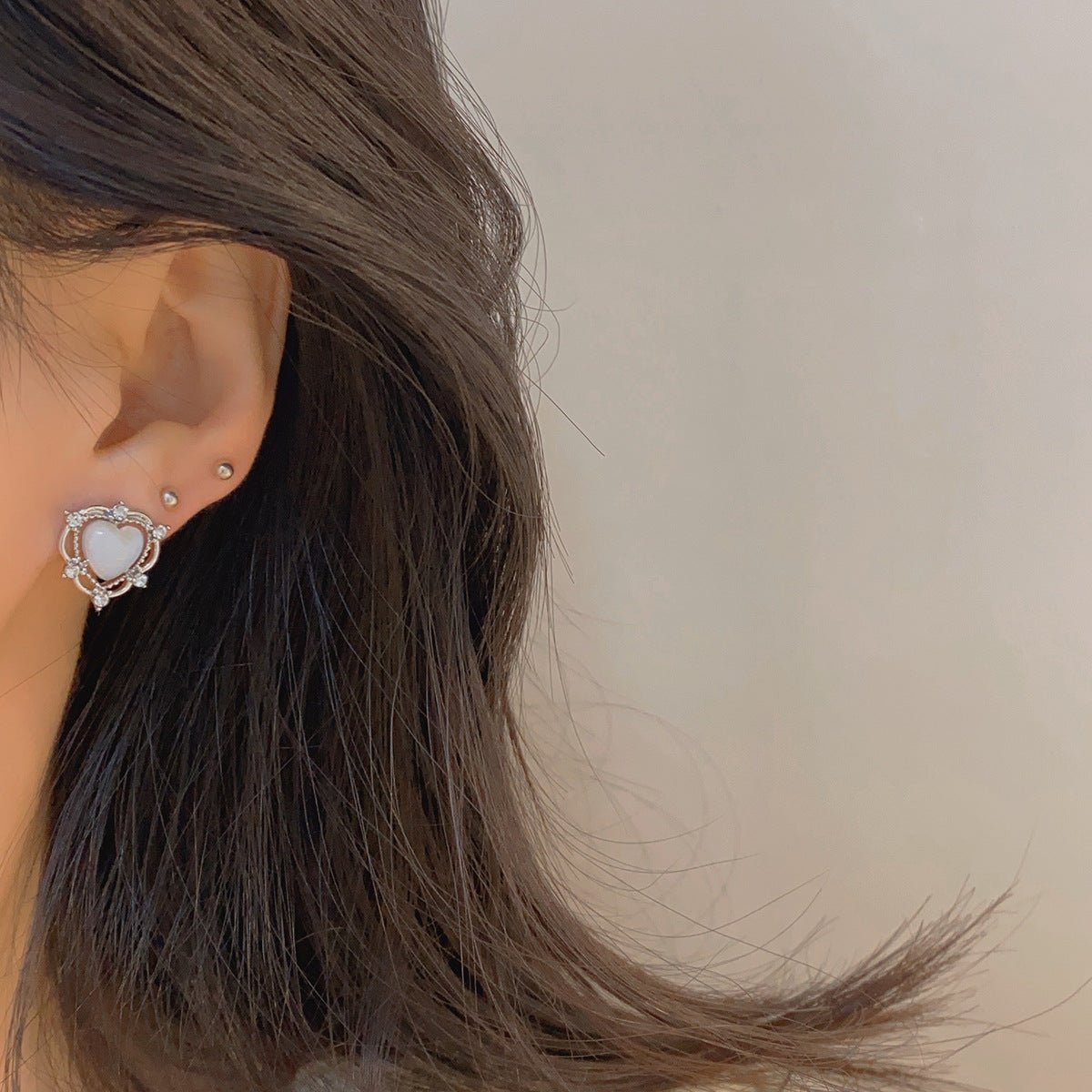 [Beispielverkauf] Herz-Ohrstecker - Echo