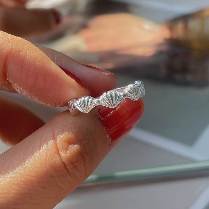 Ring mit Meereslandschaft (massives Silber)