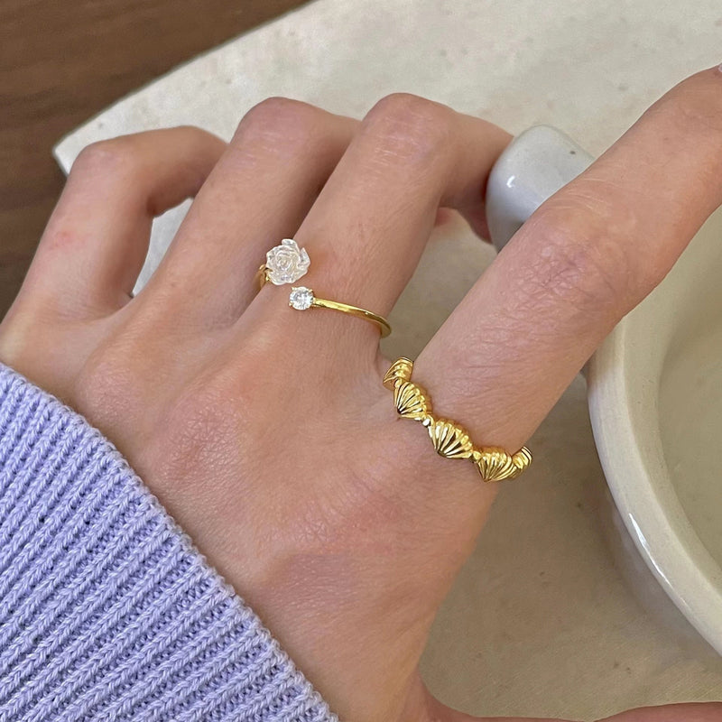 Ring mit Meereslandschaft (massives Silber)