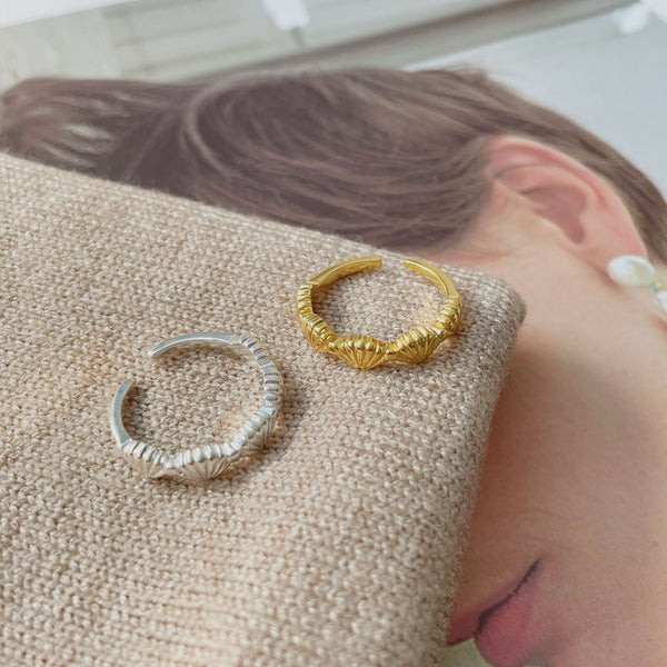 Ring mit Meereslandschaft (massives Silber)