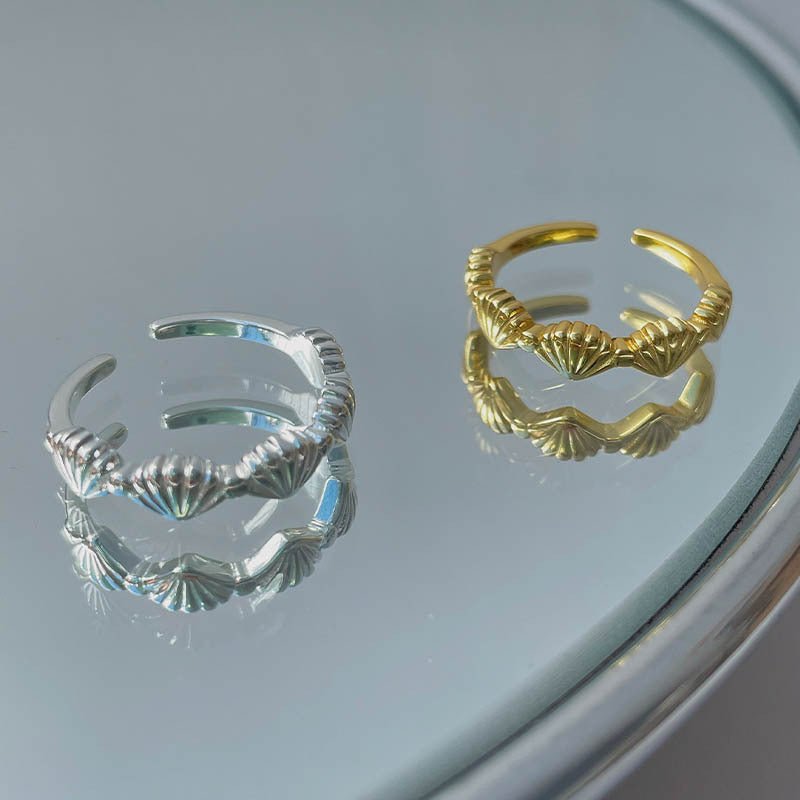 Ring mit Meereslandschaft (massives Silber)