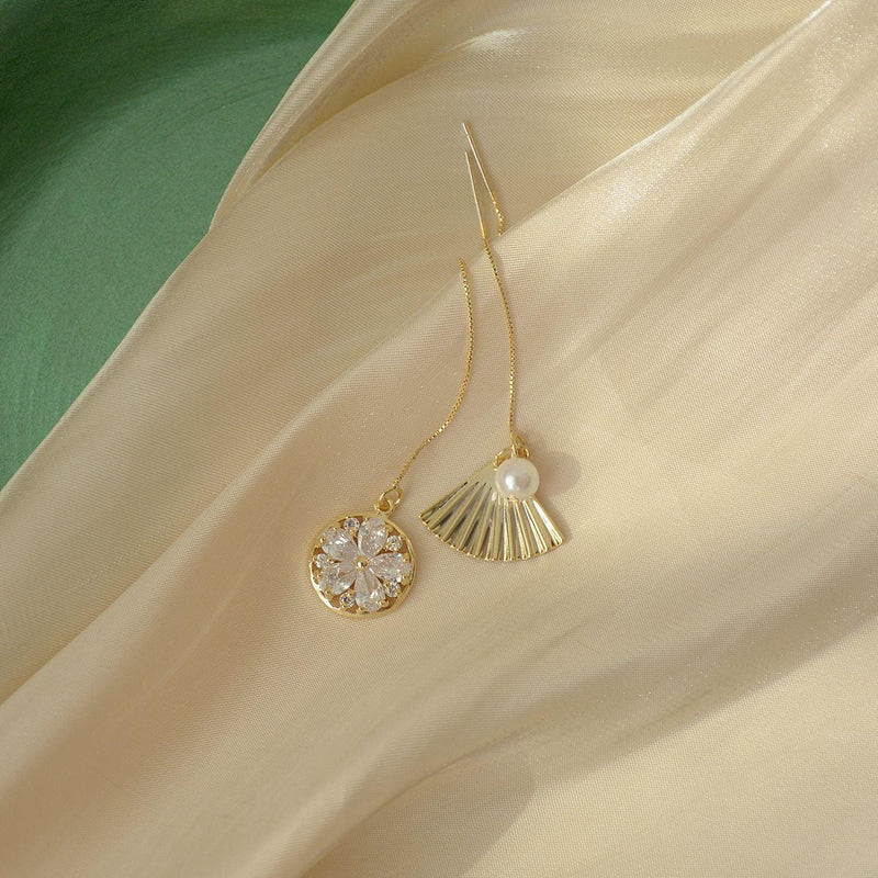 Meereslandschaft-Einfädler-Ohrringe