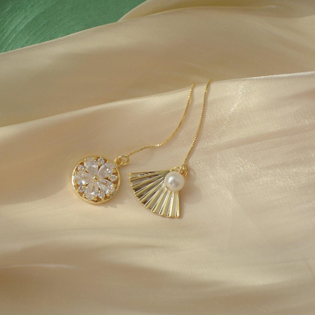 Meereslandschaft-Einfädler-Ohrringe