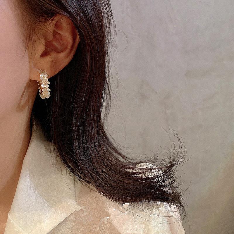 Creolen mit Muschelblume