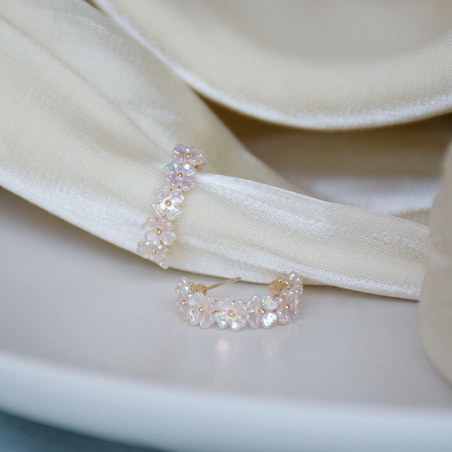 Creolen mit Muschelblume