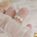 Muschel-Blumen-Ring-Set