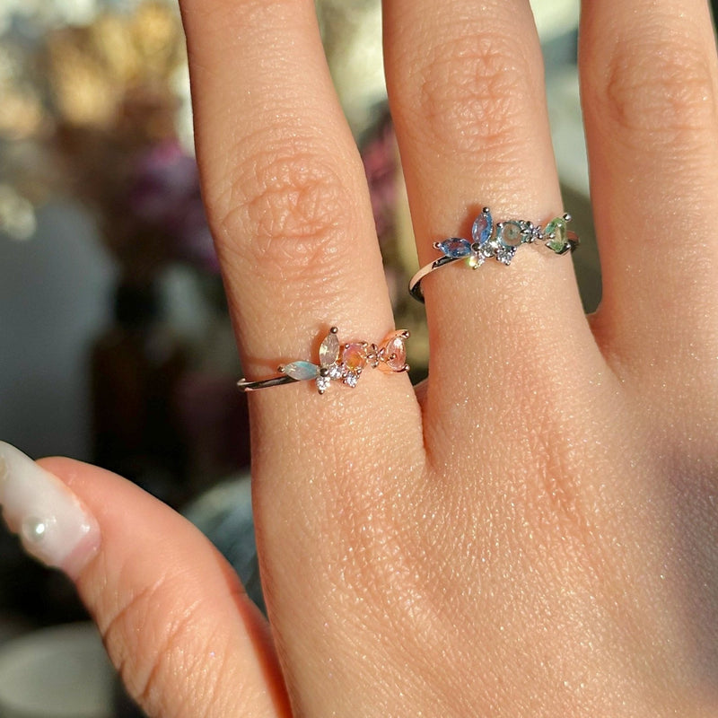 Silberner Schmetterlingsring - Becky