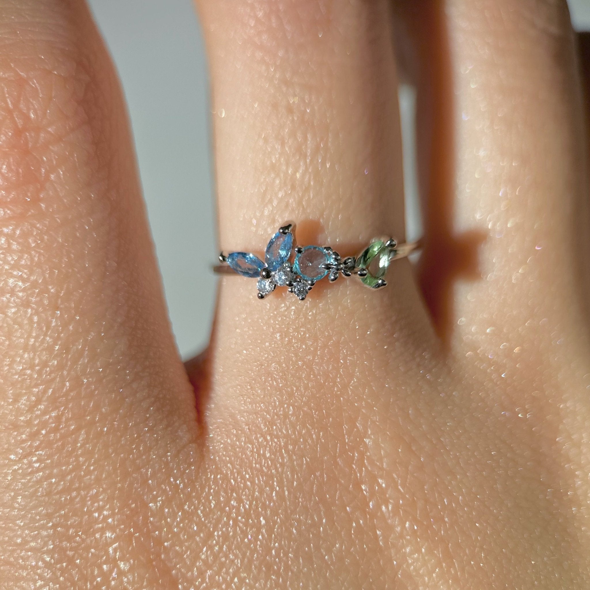 Silberner Schmetterlingsring - Becky