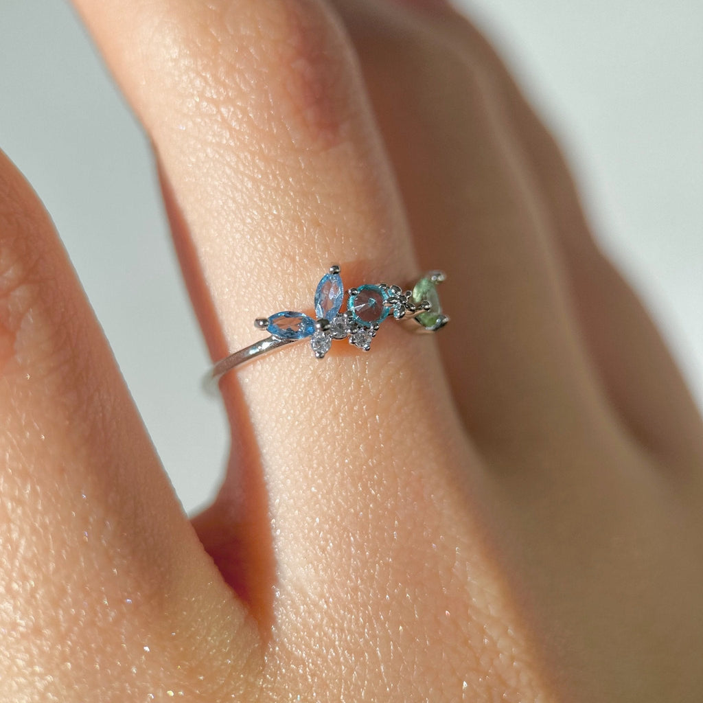 Silberner Schmetterlingsring - Becky