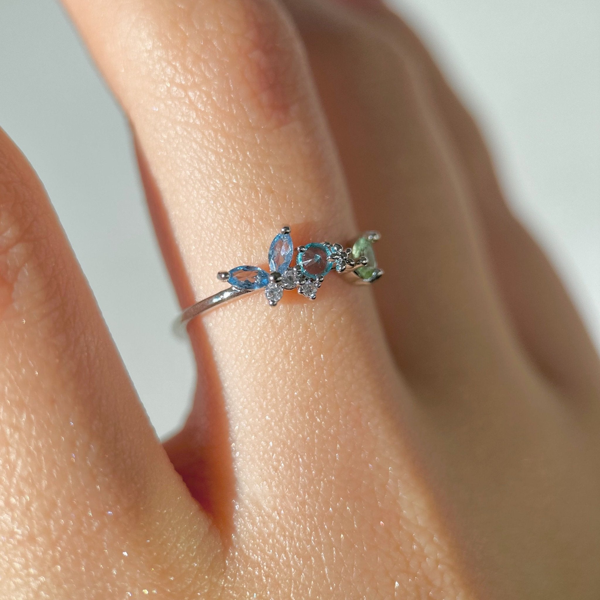 Silberner Schmetterlingsring - Becky