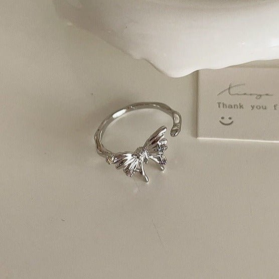 Silberner Schmetterlingsring - Lana