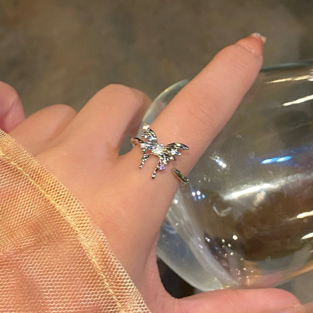 Silberner Schmetterlingsring - Lana