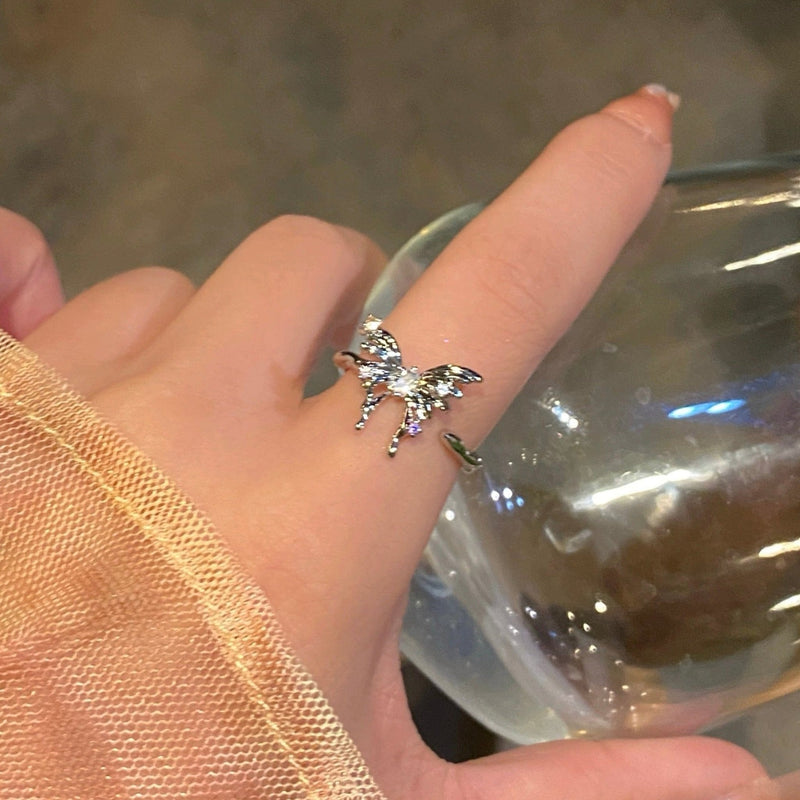 Silberner Schmetterlingsring - Lana