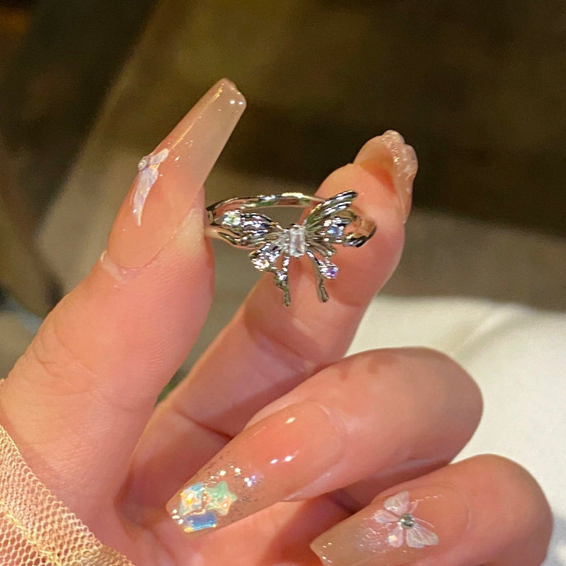 Silberner Schmetterlingsring - Lana