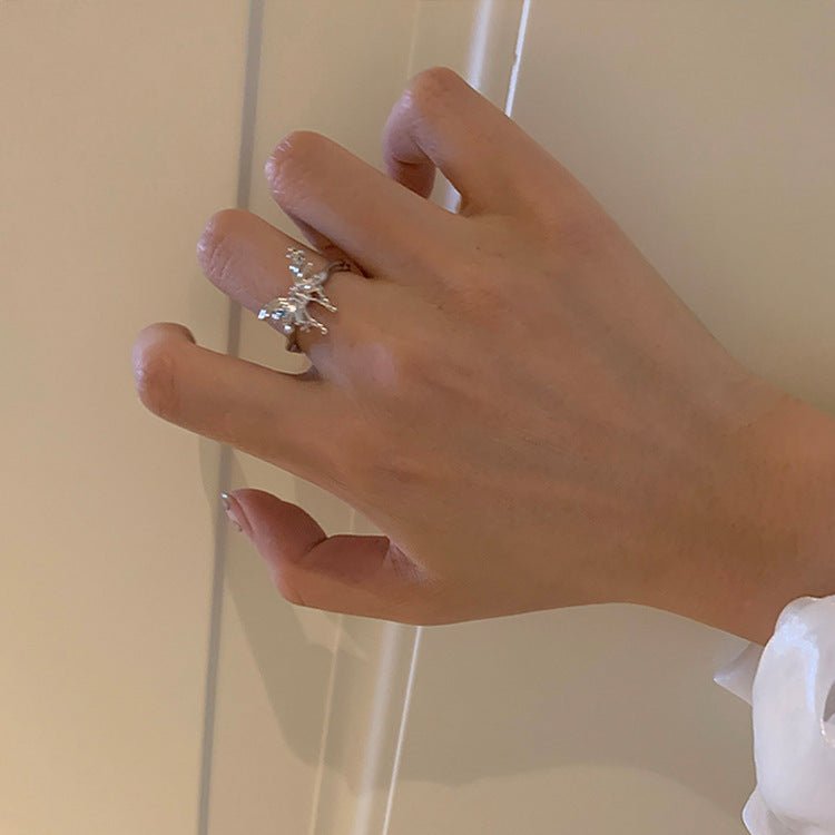 Silberner Schmetterlingsring - Lana