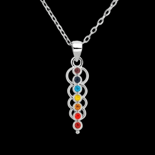 Silberne Chakra-Halskette