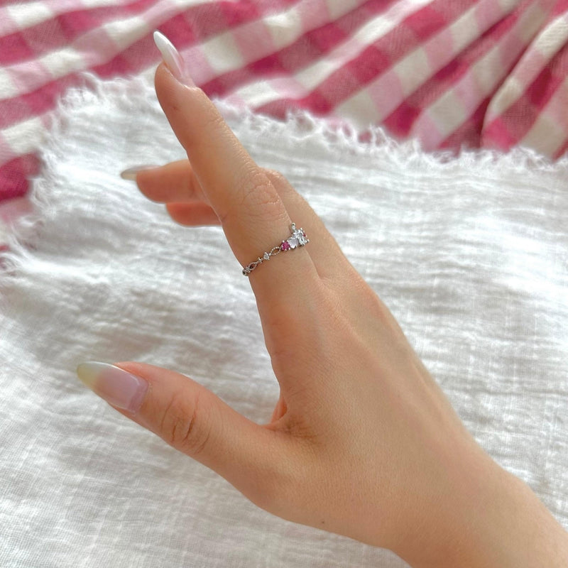 Silberner Blumenring - Riley