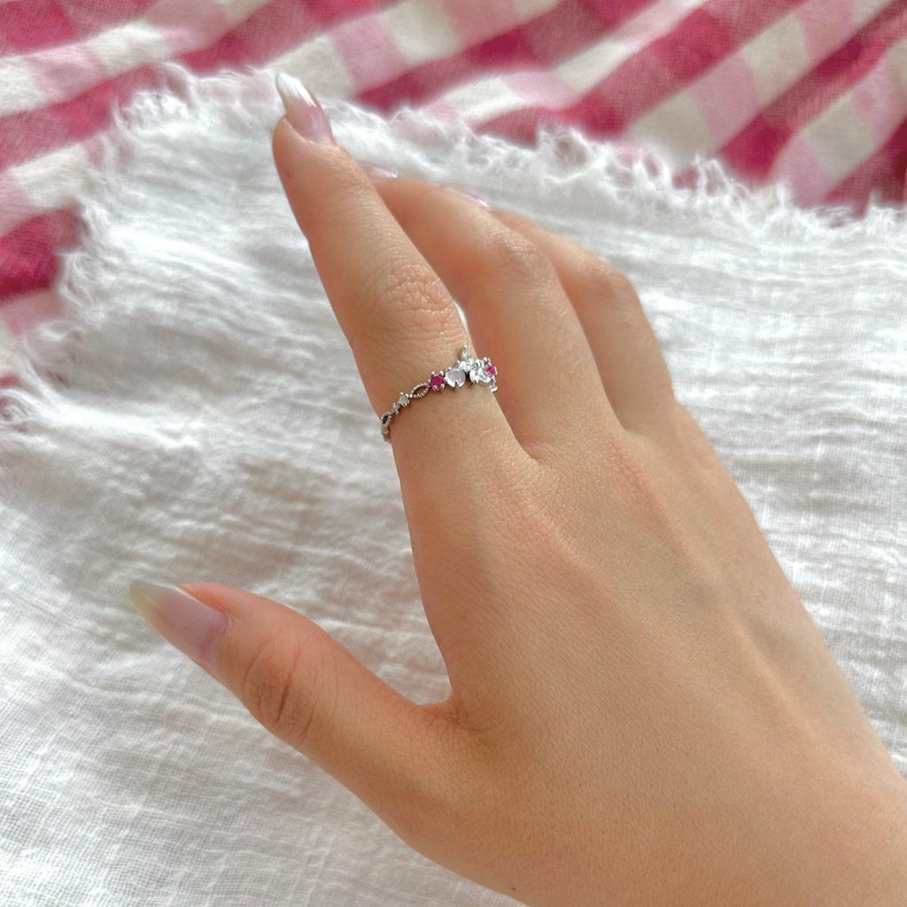 Silberner Blumenring - Riley