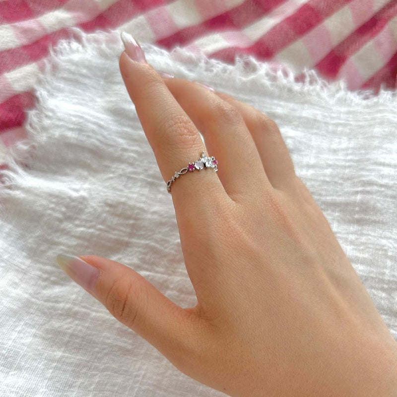 Silberner Blumenring - Riley