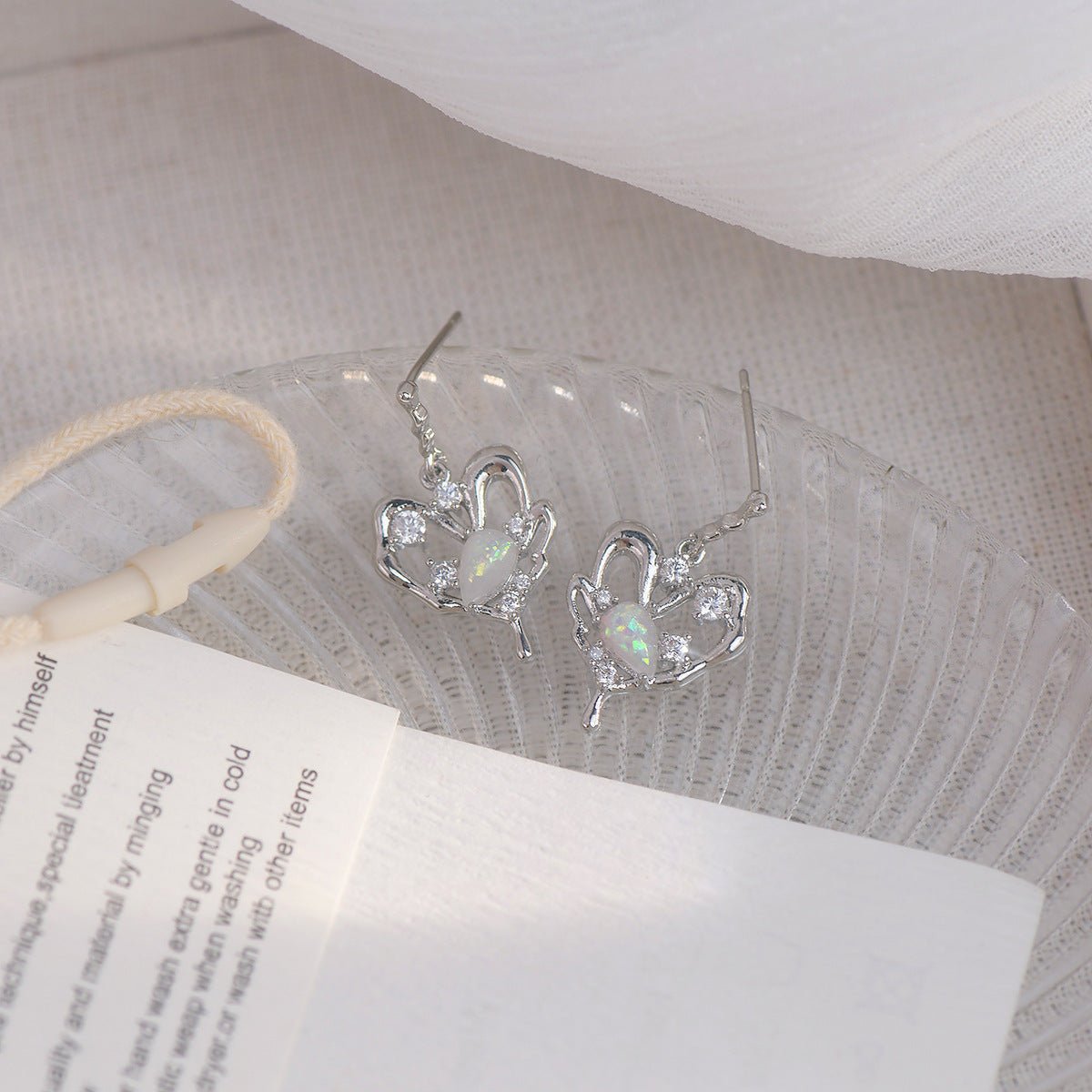 Silberne Herzohrringe - Maya