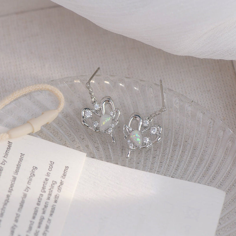 Silberne Herzohrringe - Maya