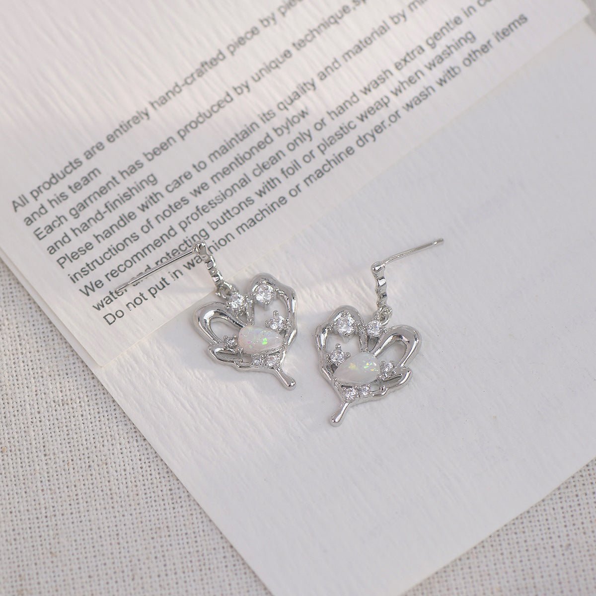 Silberne Herzohrringe - Maya