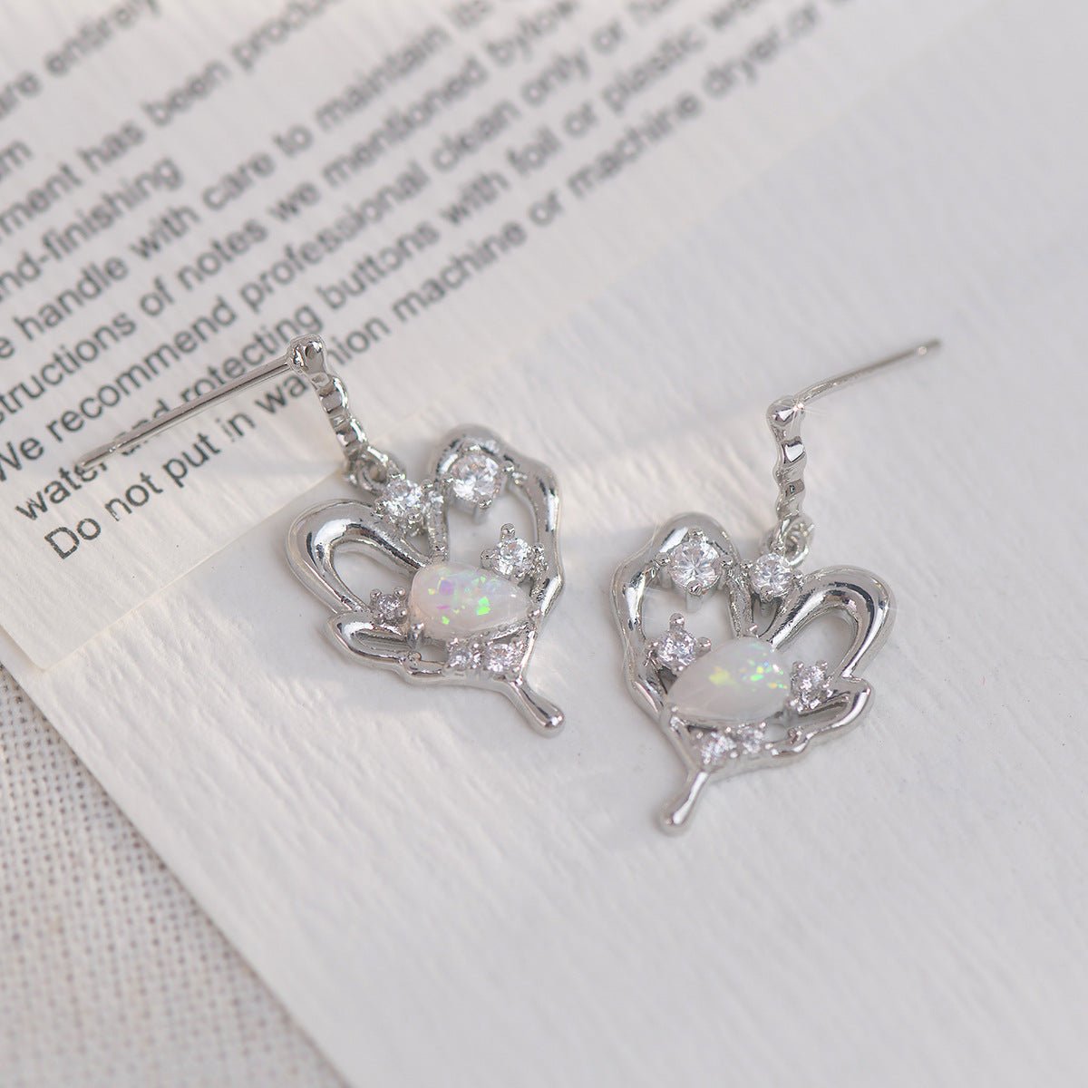 Silberne Herzohrringe - Maya