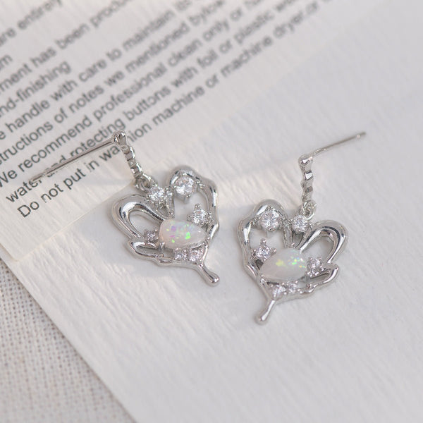 Silberne Herzohrringe - Maya