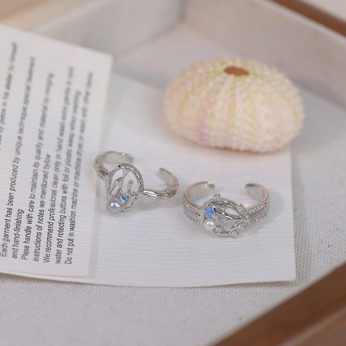 Silbernes Lava-Ring-Set