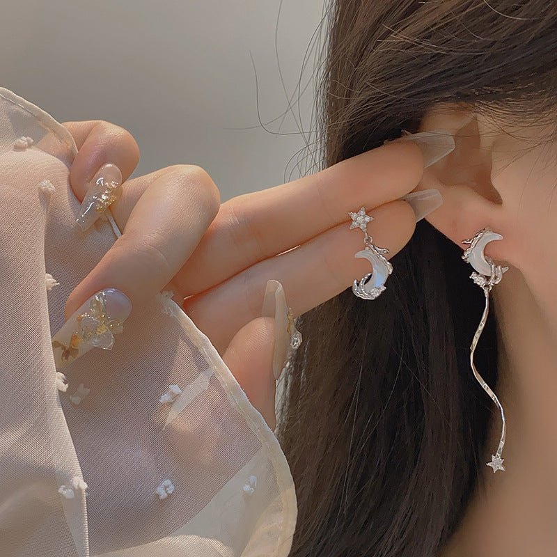 Silberne Mondohrringe