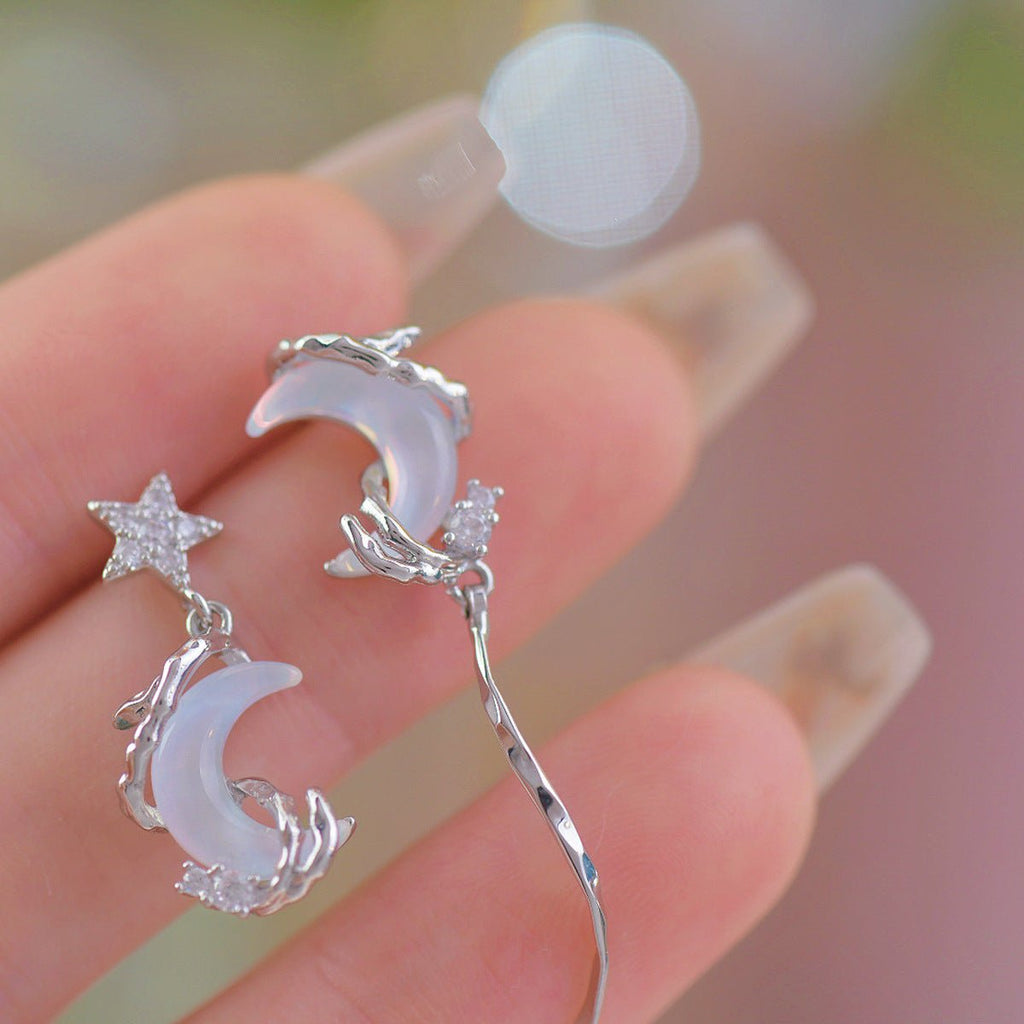 Silberne Mondohrringe