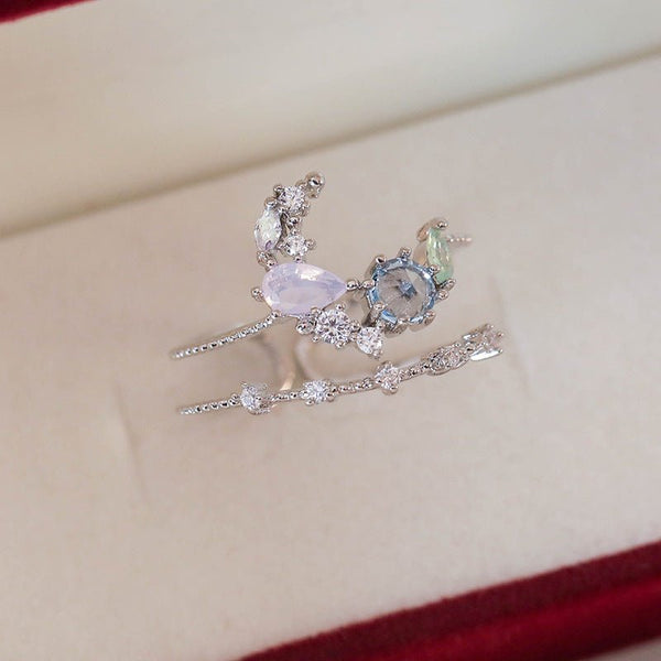 Silberner Mondlichtring