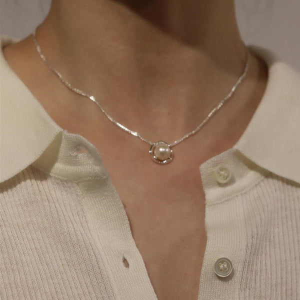 Silberne Perlenkette - Ella