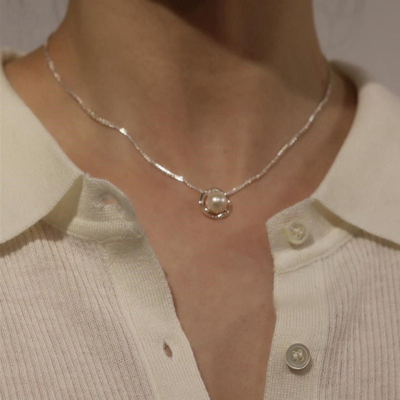 Silberne Perlenkette - Ella