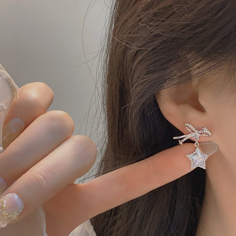 Silberne Stern-Ohrringe