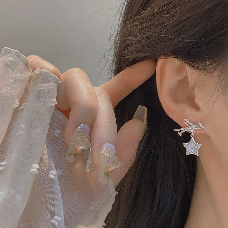 Silberne Stern-Ohrringe