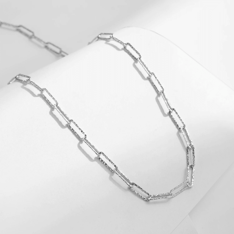 Gliederkette - Silberne Wirbel-Gliederkette