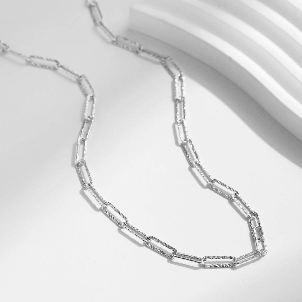 Gliederkette - Silberne Wirbel-Gliederkette