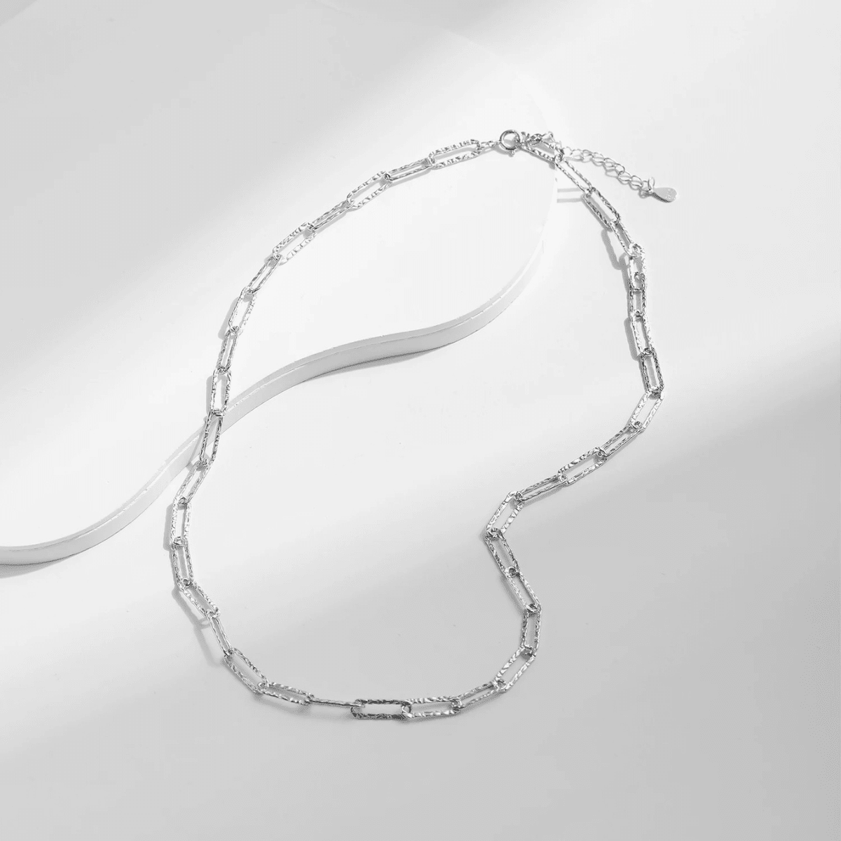 Gliederkette - Silberne Wirbel-Gliederkette