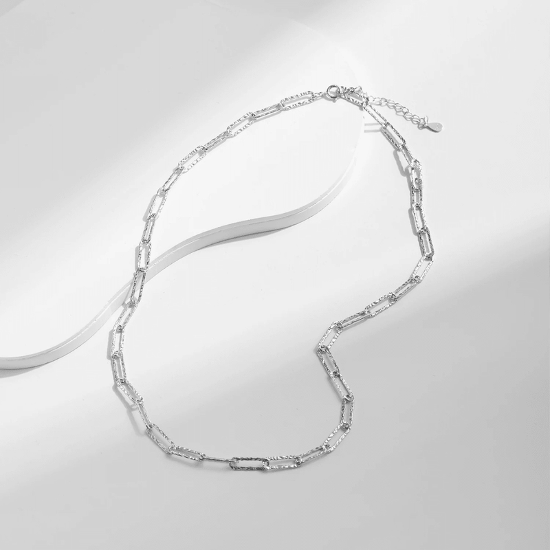 Gliederkette - Silberne Wirbel-Gliederkette