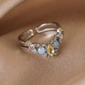 Silberner Tiara-Ring - Nellie