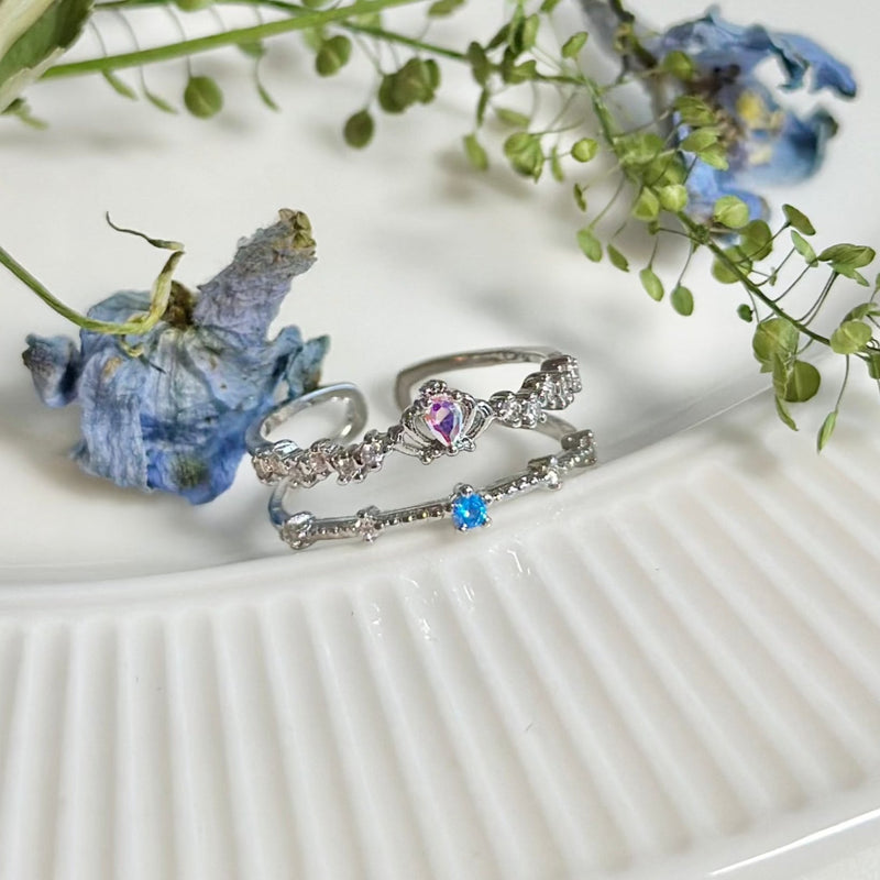 Silberner Tiara-Ring - Valentina