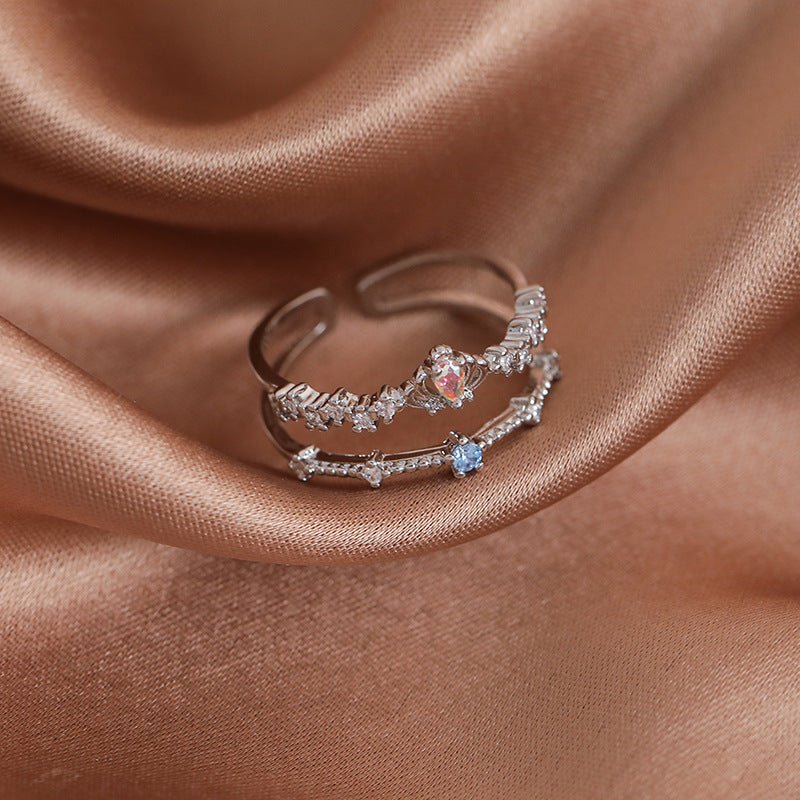 Silberner Tiara-Ring - Valentina