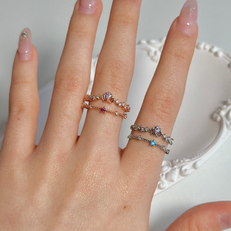 Silberner Tiara-Ring - Valentina