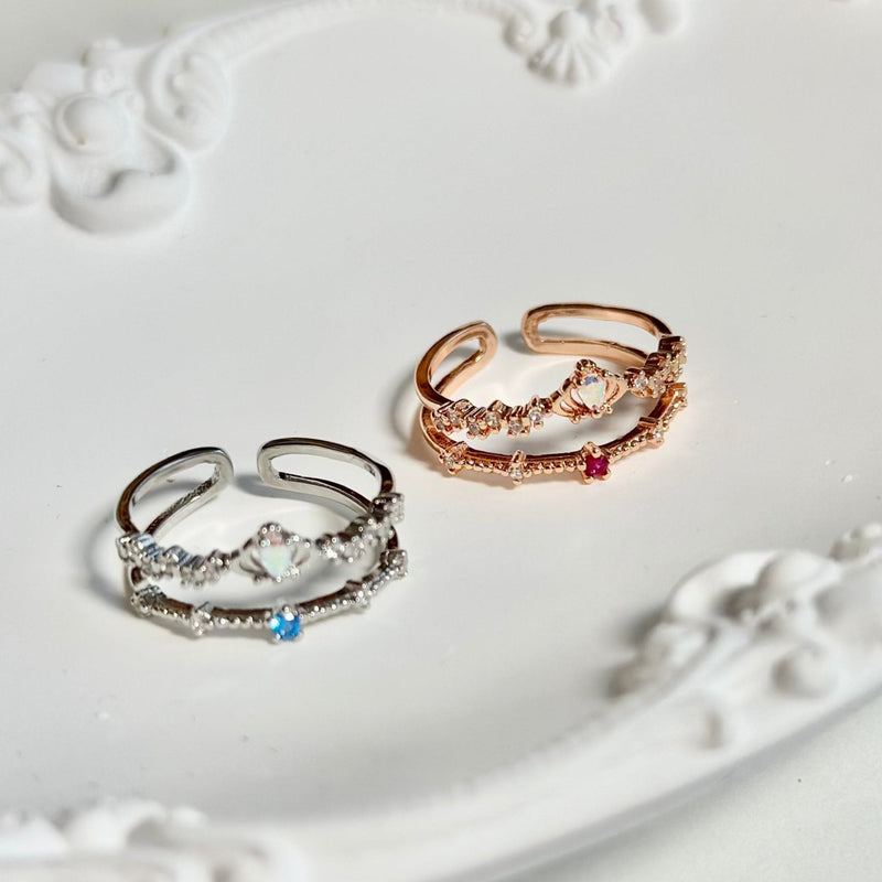 Silberner Tiara-Ring - Valentina