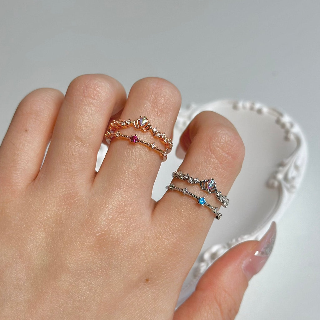 Silberner Tiara-Ring - Valentina