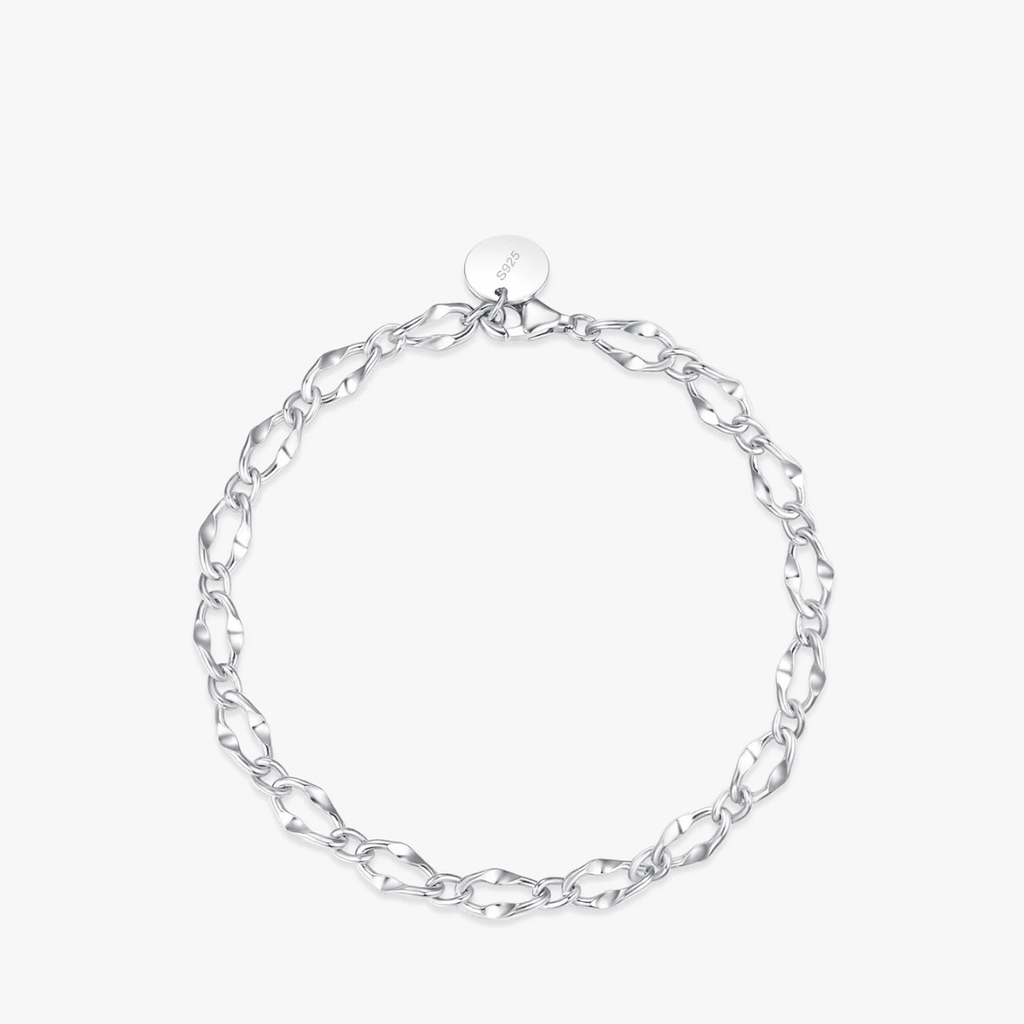 Silbernes Waves Elegance Armband